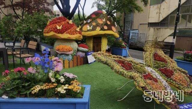 고양시청 야외쉼터에 조성된 ‘선인장 동화마을’