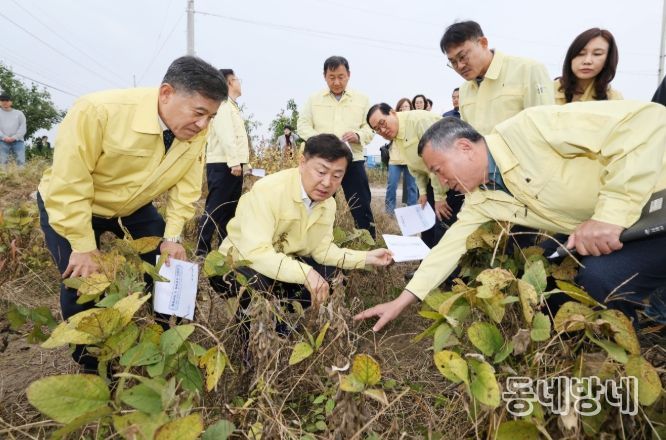 수확기 벼.논콩 피해 민생 현장방문