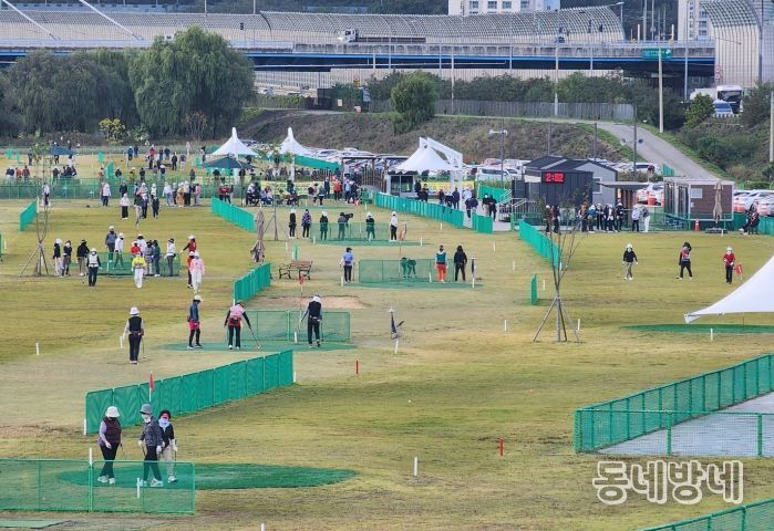 대구 북구 금호강 파크골프대회.