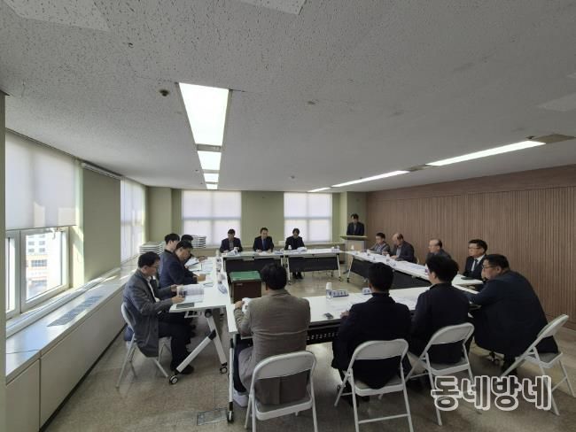 대장·역곡신도시 공사업체와 지역업체 간‘상생 간담회’ 개최 모습