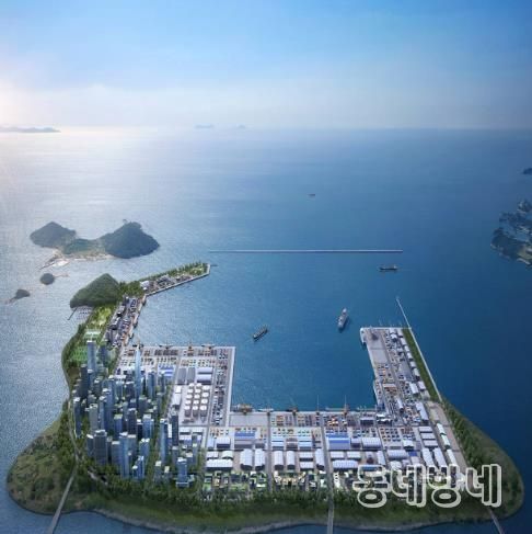 군산시새만금기본계획현안반영위해뛴다(군산새만금신항조감도).