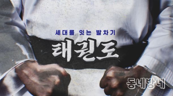 오는 11월 16일부터 매주 일요일 오후 9시 15분 YTN에서 방영되는 ‘세대를 잇는 발차기, 태권도’ 다큐멘터리 타이틀.