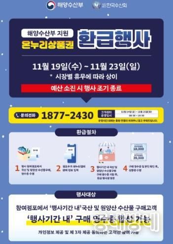 2025년 11월 수산물 온누리상품권 환급행사 진행