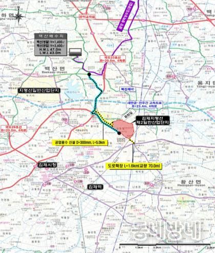 김제 지평선 제2 일반산업단지 기반시설 사업 국비·도비 확보로 본격 추진