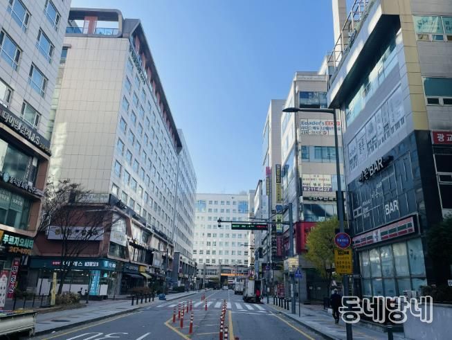 광교상현역 온누리 골목형상점가 전경