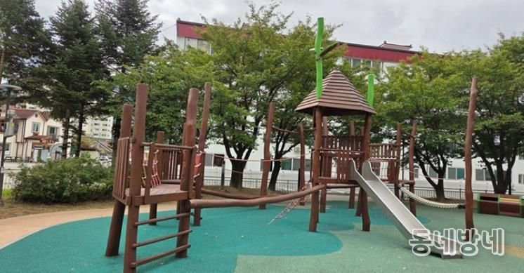 평창군, 평창읍 내 어린이공원 주변 환경 정리 보수공사 완료