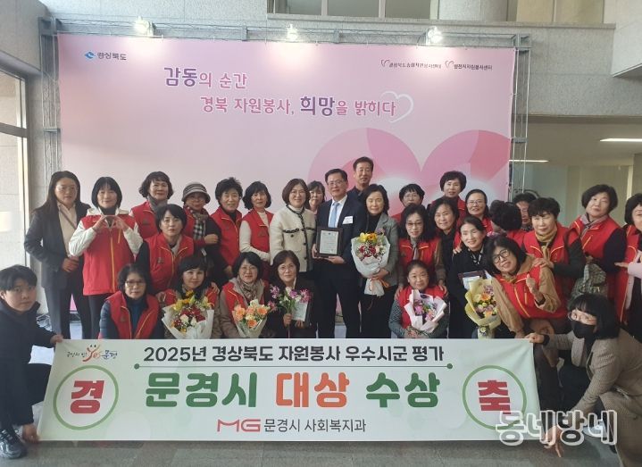 문경시, 2025년 경북 자원봉사 우수 시군 평가 대상