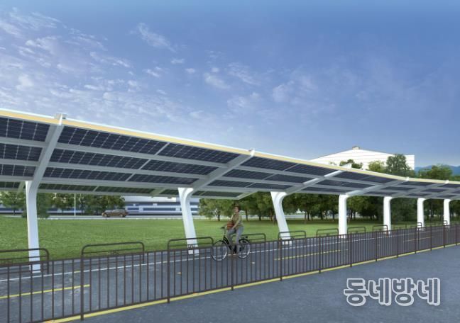 시화방조제 자전거길 디자인 태양광 조감도