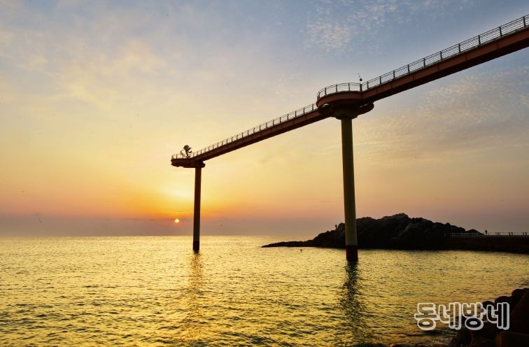 비단결 바다 위에 내린 첫 빛, 후포 등기산스카이워크