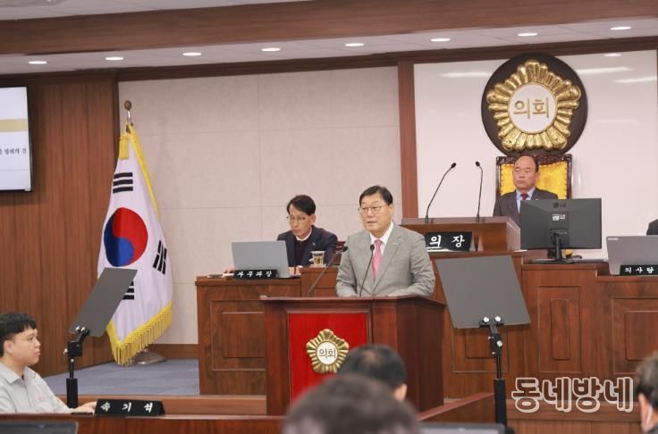 김윤철 합천군수 2026년도 예산안 시정연설, 위기 딛고 희망 담은 ‘8,881억 원’ 편성