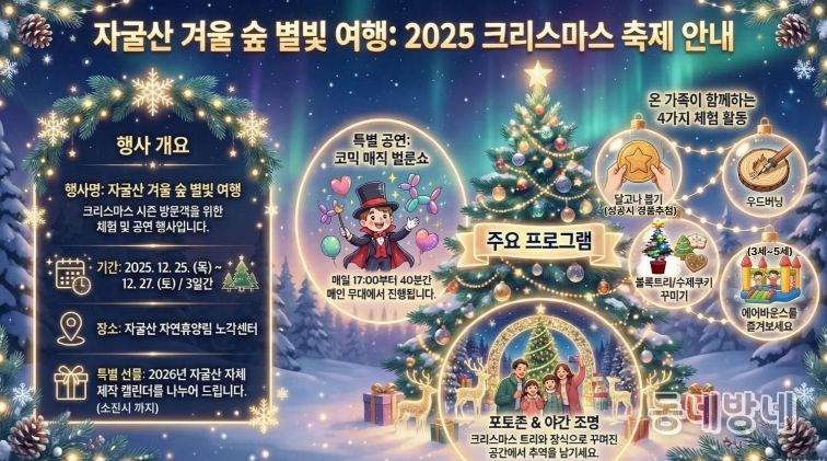 의령 자굴산 자연휴양림, ‘겨울 숲 별빛 여행’