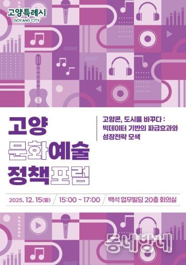 ‘2025 고양문화예술정책포럼’ 홍보문