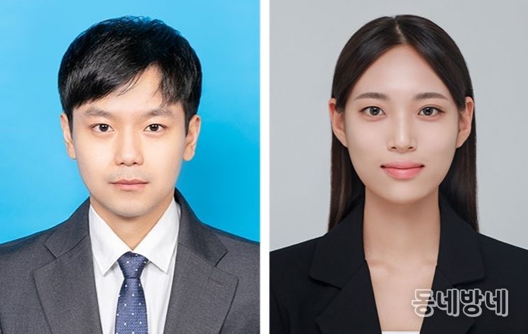 경상국립대학교 나노신소재융합공학과 김주형 교수와 석사과정 황휘령 씨(왼쪽부터)
