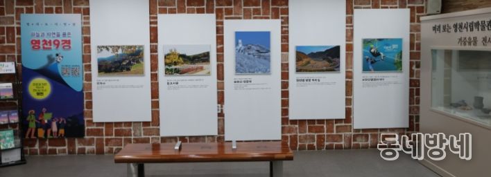 영천역 고객 대기실 홍보 공간 모습