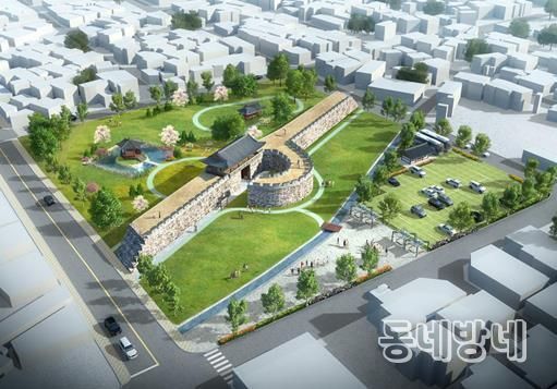 창원읍성 동문지 복원사업 조감도