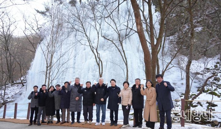 춘천구곡폭포 빙벽 현장 방문