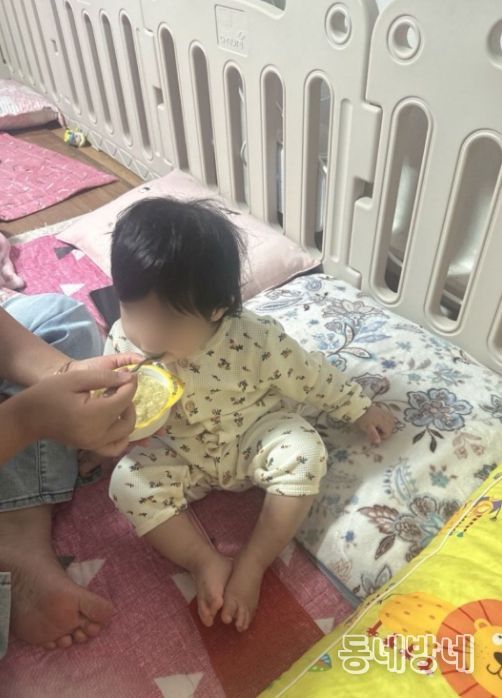 새싹 든든 유아식 지원 모습