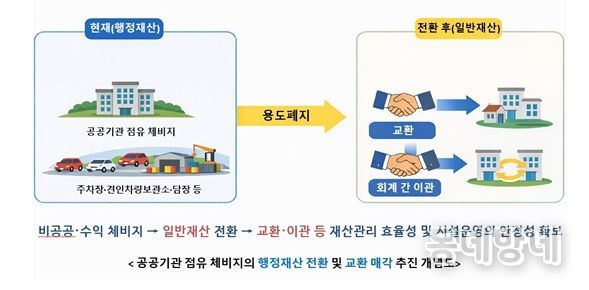 체비지 관리 정상화 추진 개념도