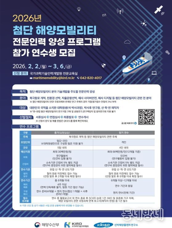 해양수산부 모집공고 포스터