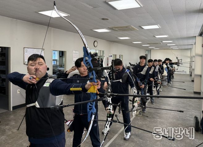 청주시청 양궁부, 국가대표팀과 동계강화 합동 전지훈련