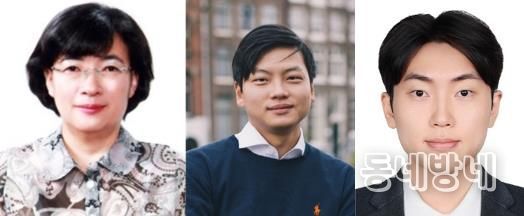 경상국립대학교 김명옥 교수, 최경환, 강민화(왼쪽부터)