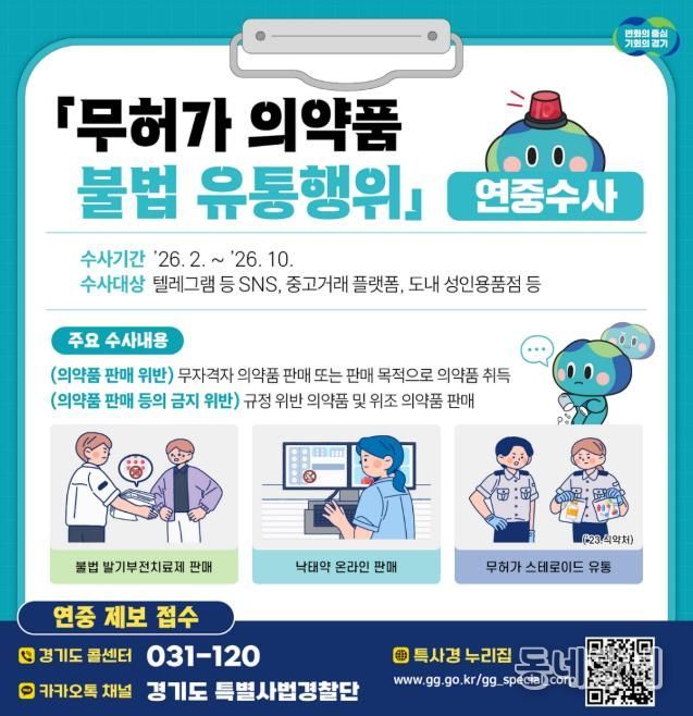 무허가 의약품 불법 유통행위 연중수사